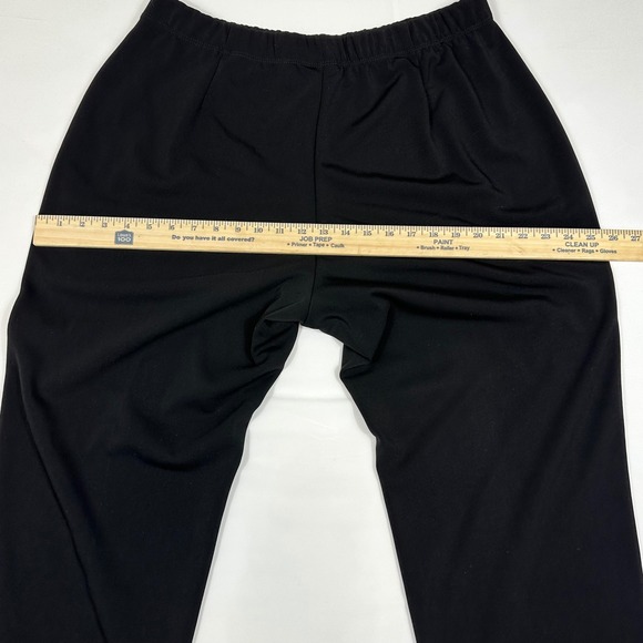 Susan Graver Liquid Knit Black Wide Leg Pull On Pants Womens XLP Petite Plus - Picture 7 of 8